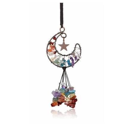 Moon And Star Chakra Crystal Wind Chime - Crystal-ReikiCrystalSale