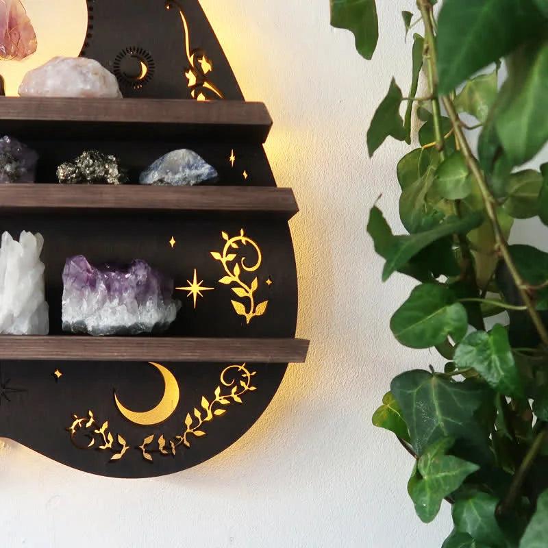 Inverted Moon Heart Crystal Shelf - Crystal-ReikiCrystalSale