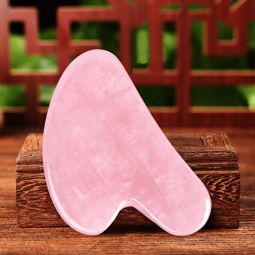 Pink Crystal-Gua Sha Face Massager - Crystal-ReikiCrystalSale