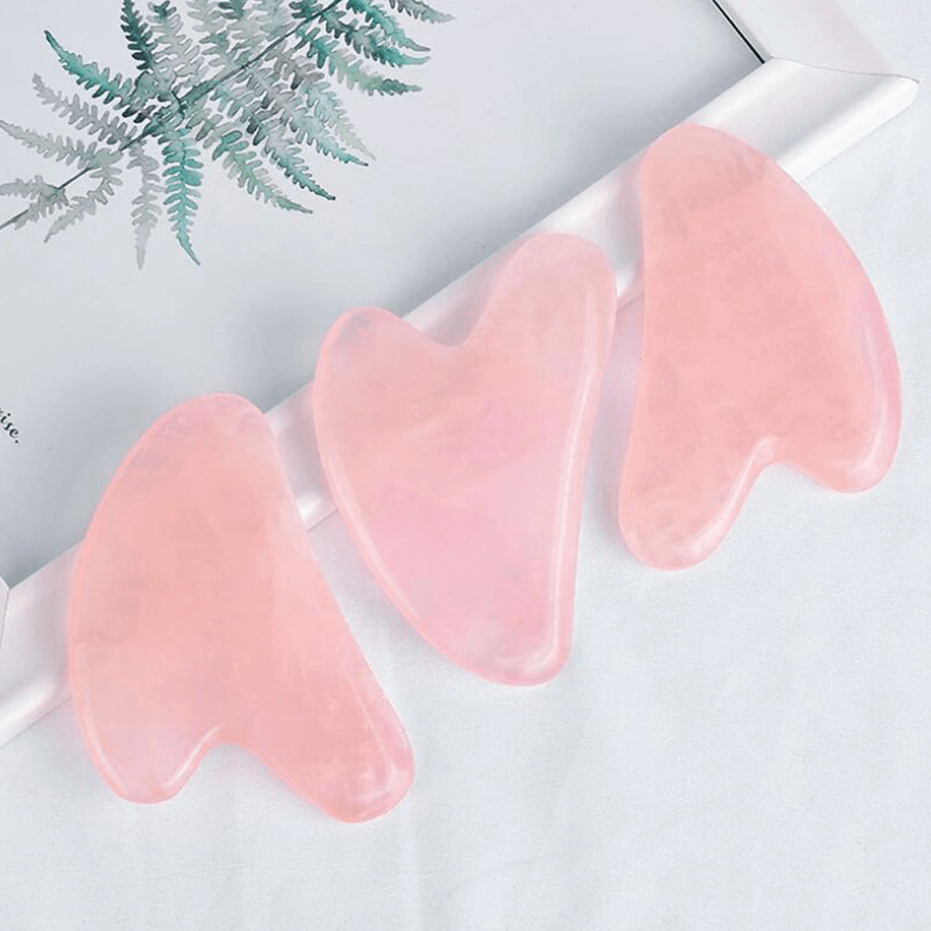 Pink Crystal-Gua Sha Face Massager - Crystal-ReikiCrystalSale