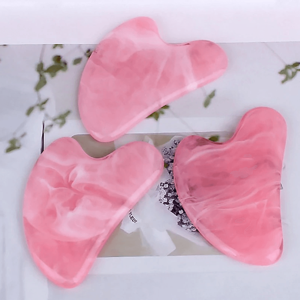 Pink Crystal-Gua Sha Face Massager - Crystal-ReikiCrystalSale